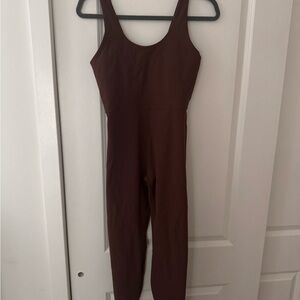 WeWoreWhat Brown Skinny Jumpsuit